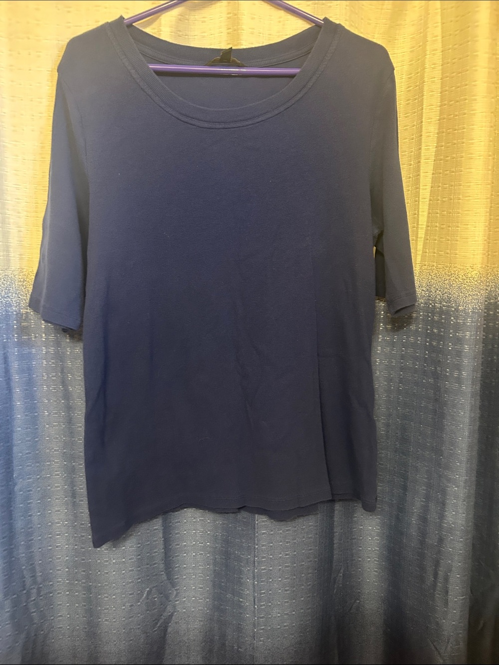 Banana Republic Navy Long Sleeve Crewneck Top